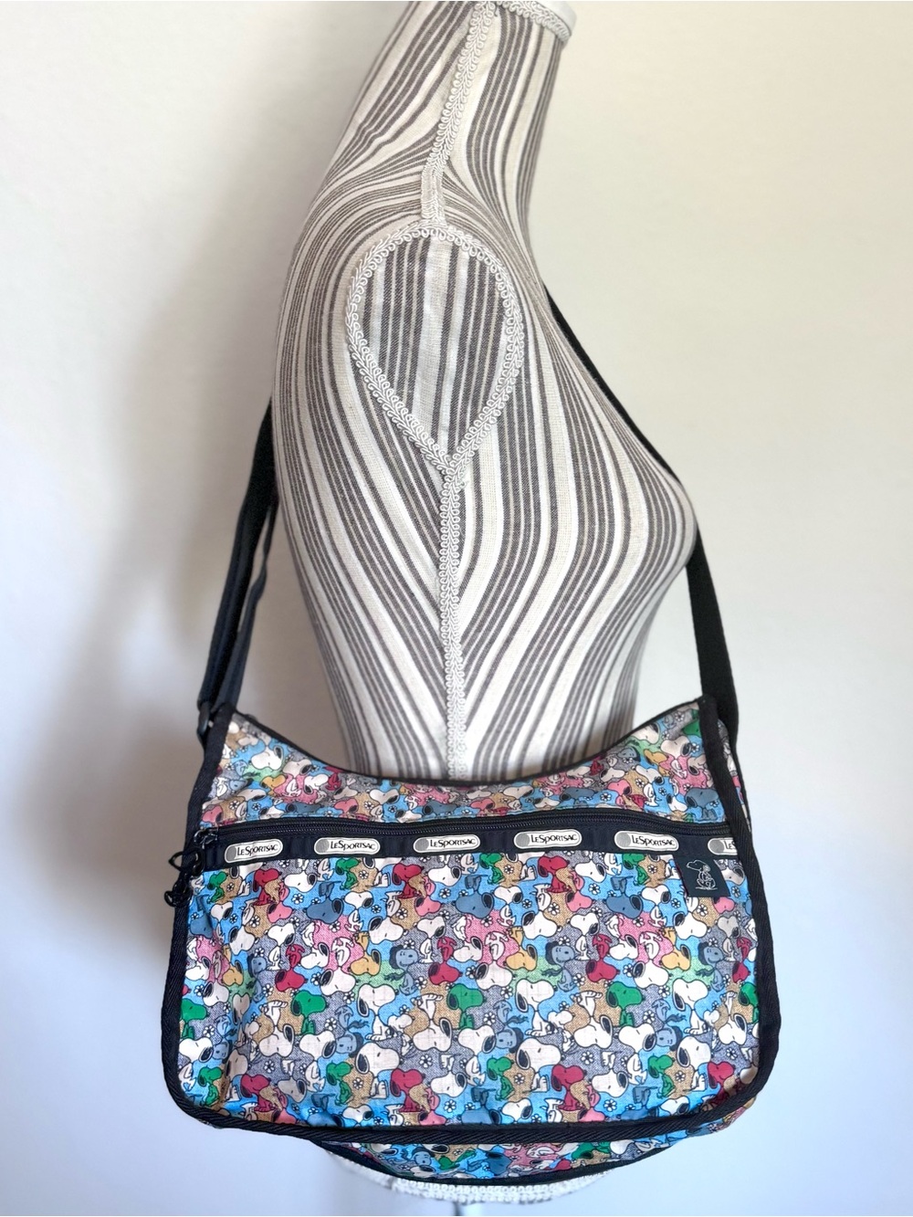LeSportsac x Peanuts Snoopy Y2K Nylon Crossbody Bag Colorful Cartoon Print